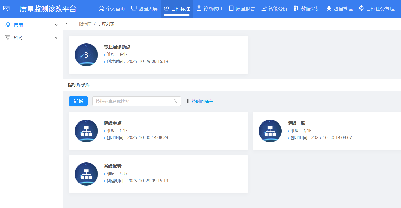 学院质量检测诊改平台